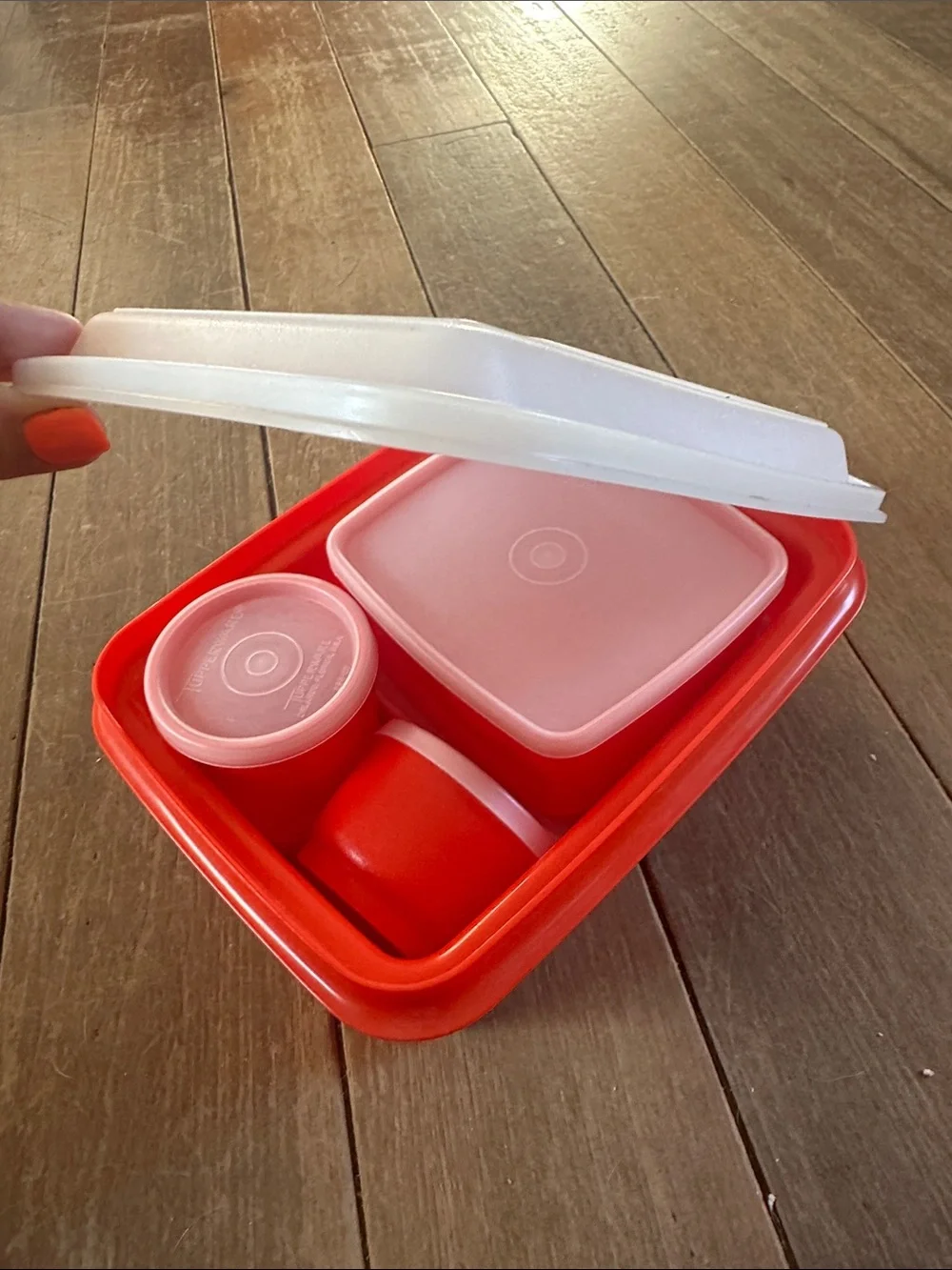 5 Piece Vintage Lunch Box Tupperware Set… Like NEW!
